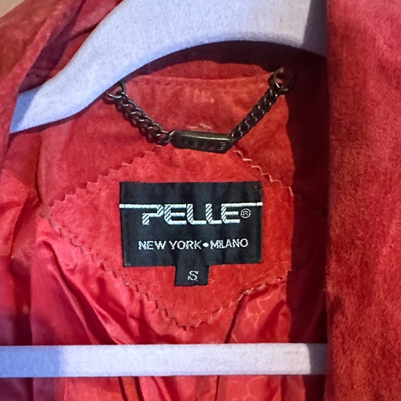Vintage Pelle Red Leather Jacket 100% leather with Fringe - Picture 4 of 9